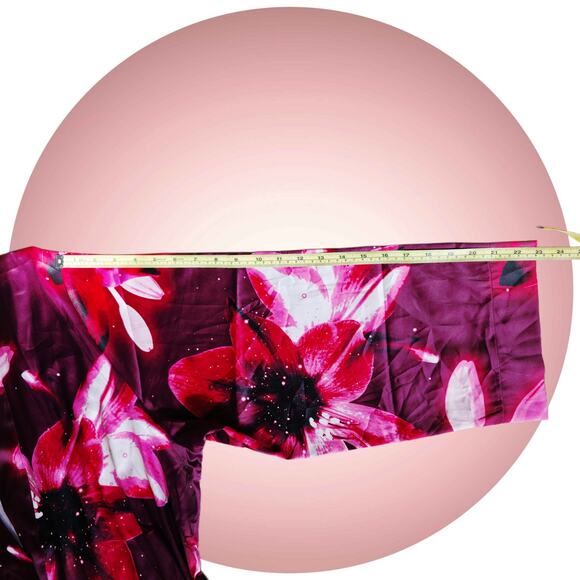 Victoria's Secret NWT Satin Long Wrap Robe Floral Ziggy print Size M/L - Picture 10 of 12